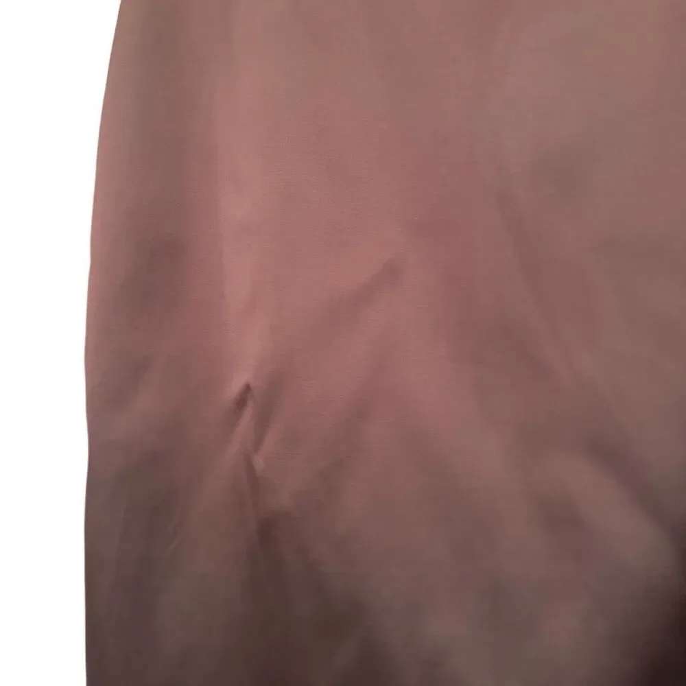 Ann Taylor brownish grey satin pencil skirt with waist belt - size 6